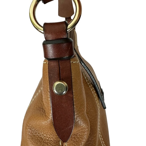 Dooney & Bourke - Tan Leather Mini East West Slouch Shoulder Bag - Picture 7 of 16